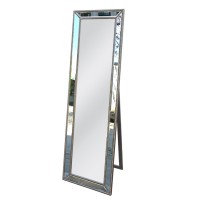 Large Size Full Length Floor Standing Frame Mirror, Champagne