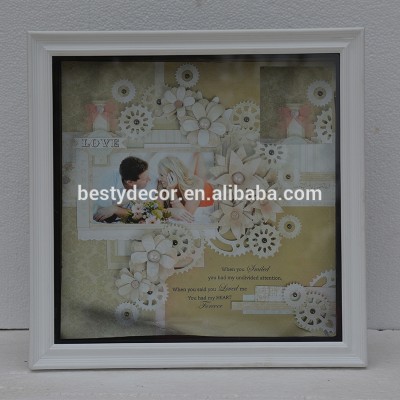 shadow box photo frame wood