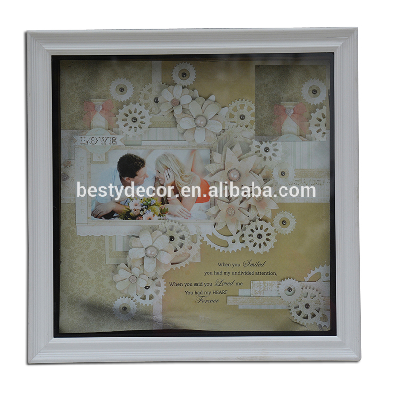 standing wooden shadow box photo picture frame