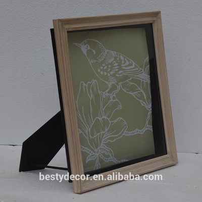 simple square standing solid timber wood picture photo frame